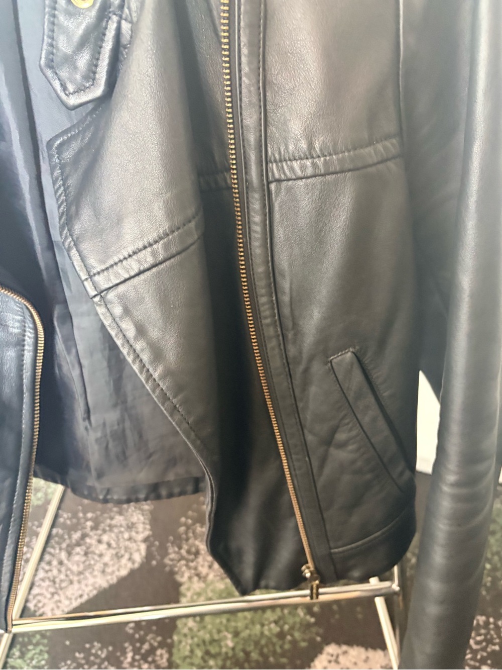 Michael Kors leather black jacket great condition - Picture 4 of 8